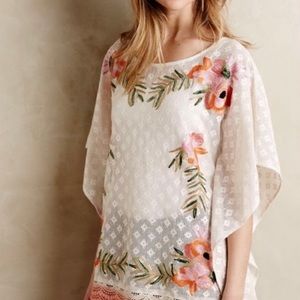 Anthropologie Augustine embroidery top
